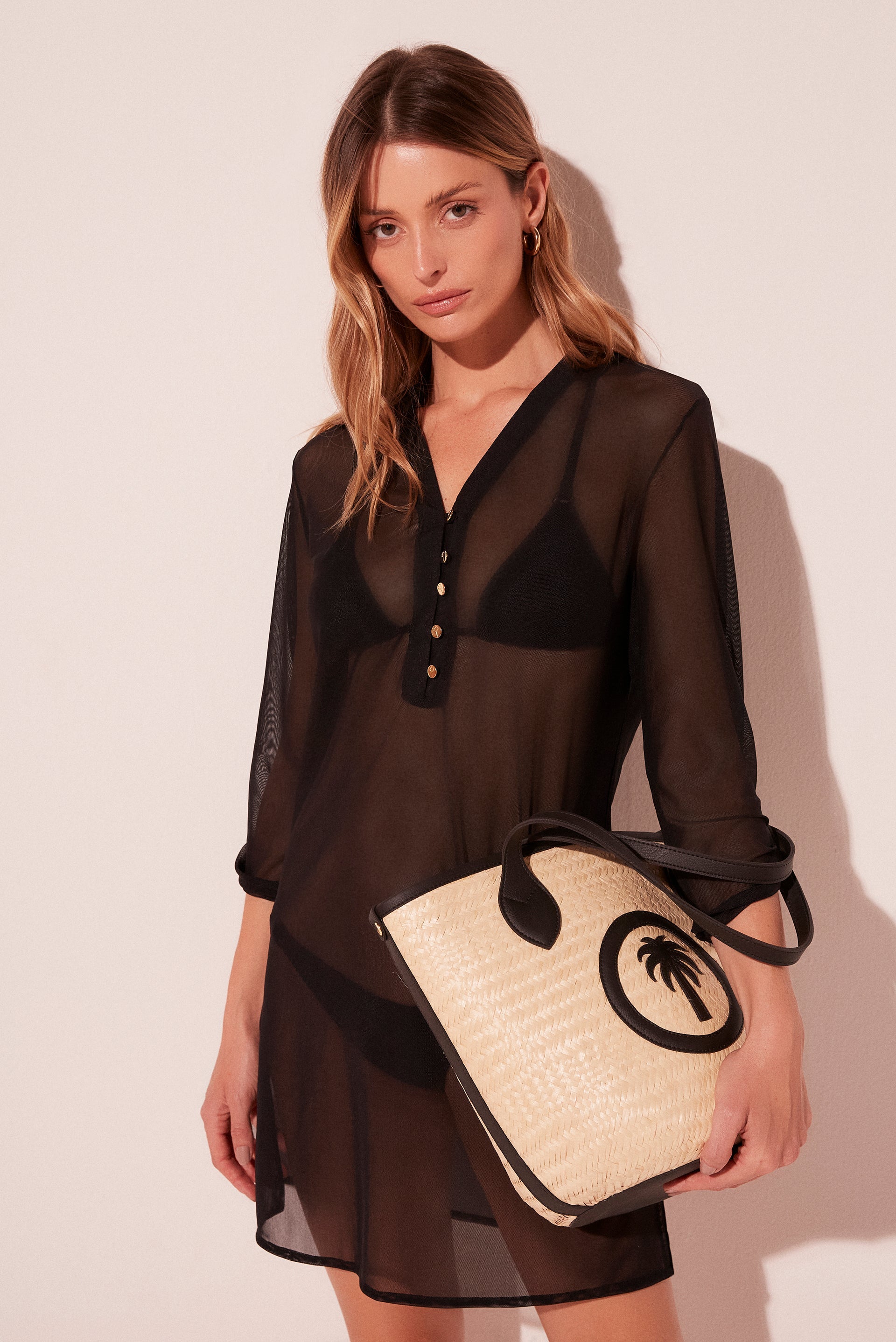 Agua De Coco Lotus 3,4 Sleeve Short Dress E4949A2094
