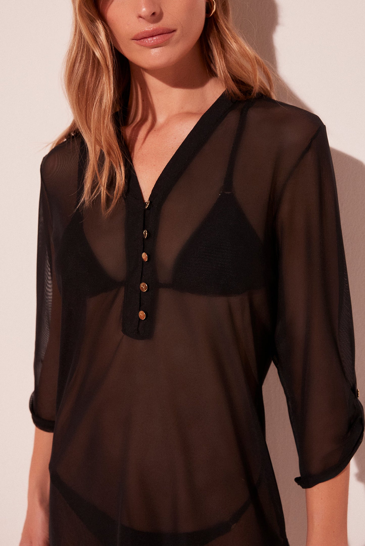 Agua De Coco Lotus 3,4 Sleeve Short Dress E4949A2094