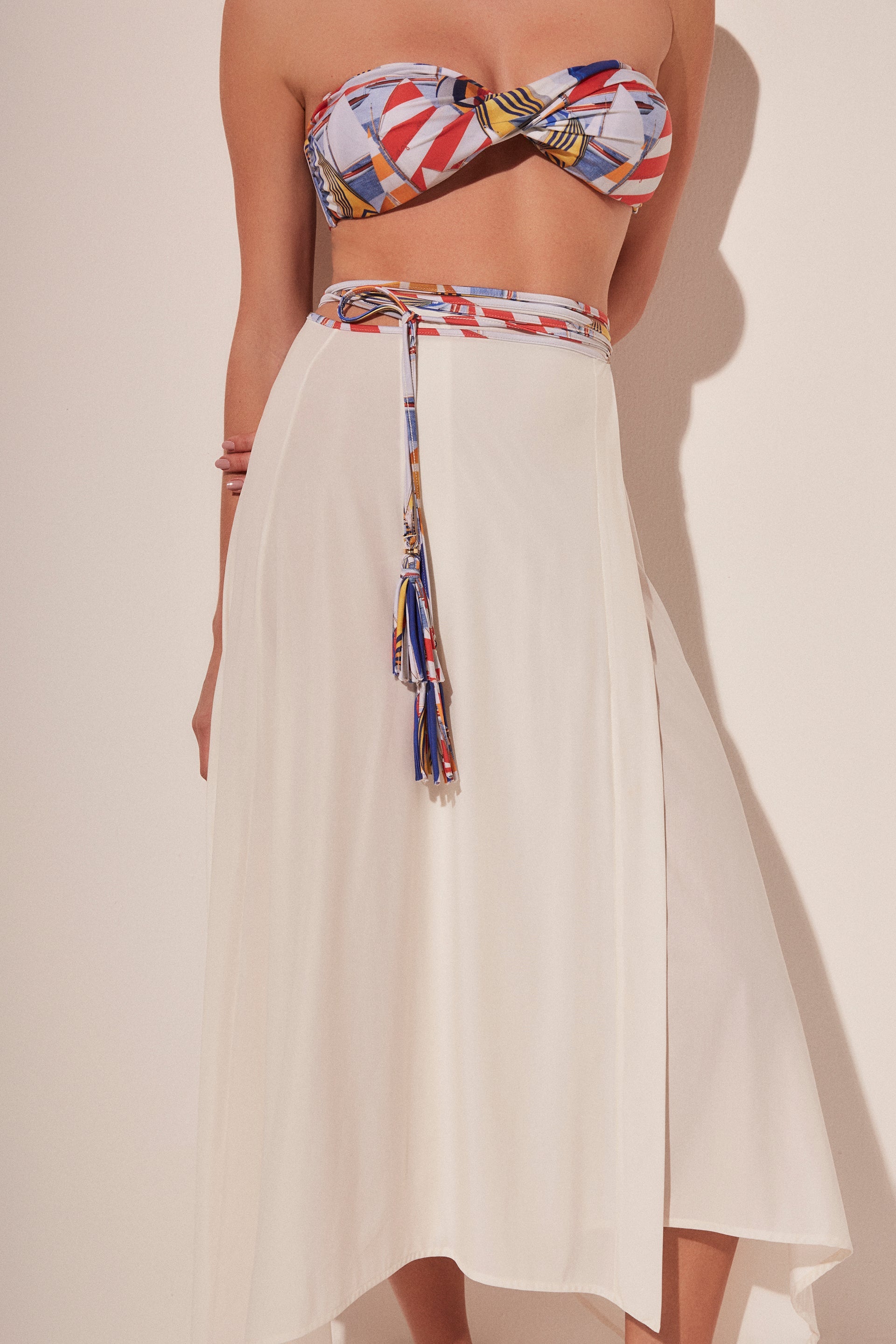 Agua De Coco Candles Midi Skirt With Ties E4994A1861