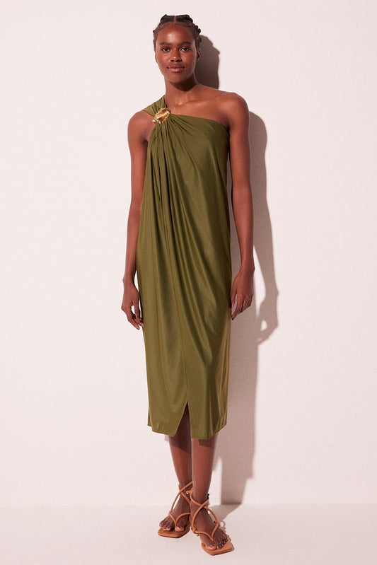 Agua De Coco Baoba One Shoulder Midi Dress E5089A2258