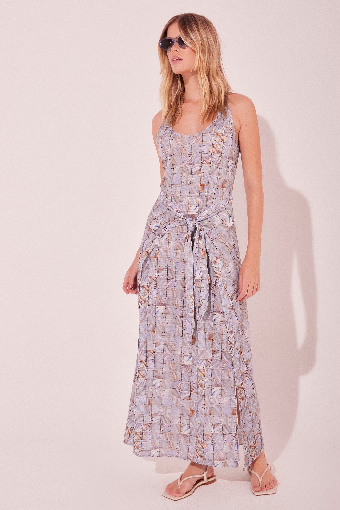 Agua De Coco Mirrors Criss Crossed Midi Dress E5157A2201