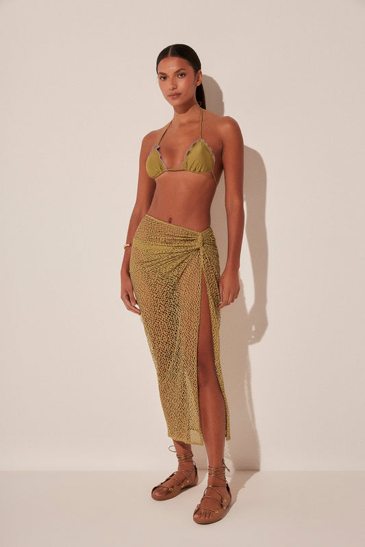 Agua De Coco Cactus Crochet Midi Skirt With Knot E5164A1963