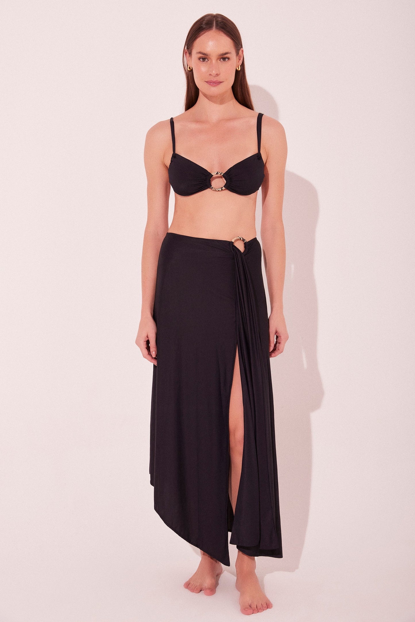 Agua De Coco Python Detailed Long Skirt E5440A2141