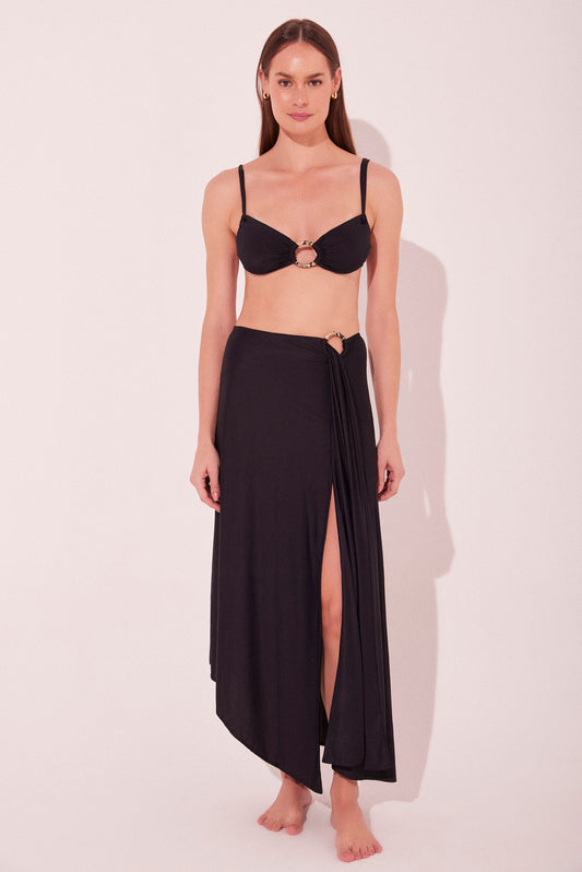 Agua De Coco Python Detailed Long Skirt E5440A2141