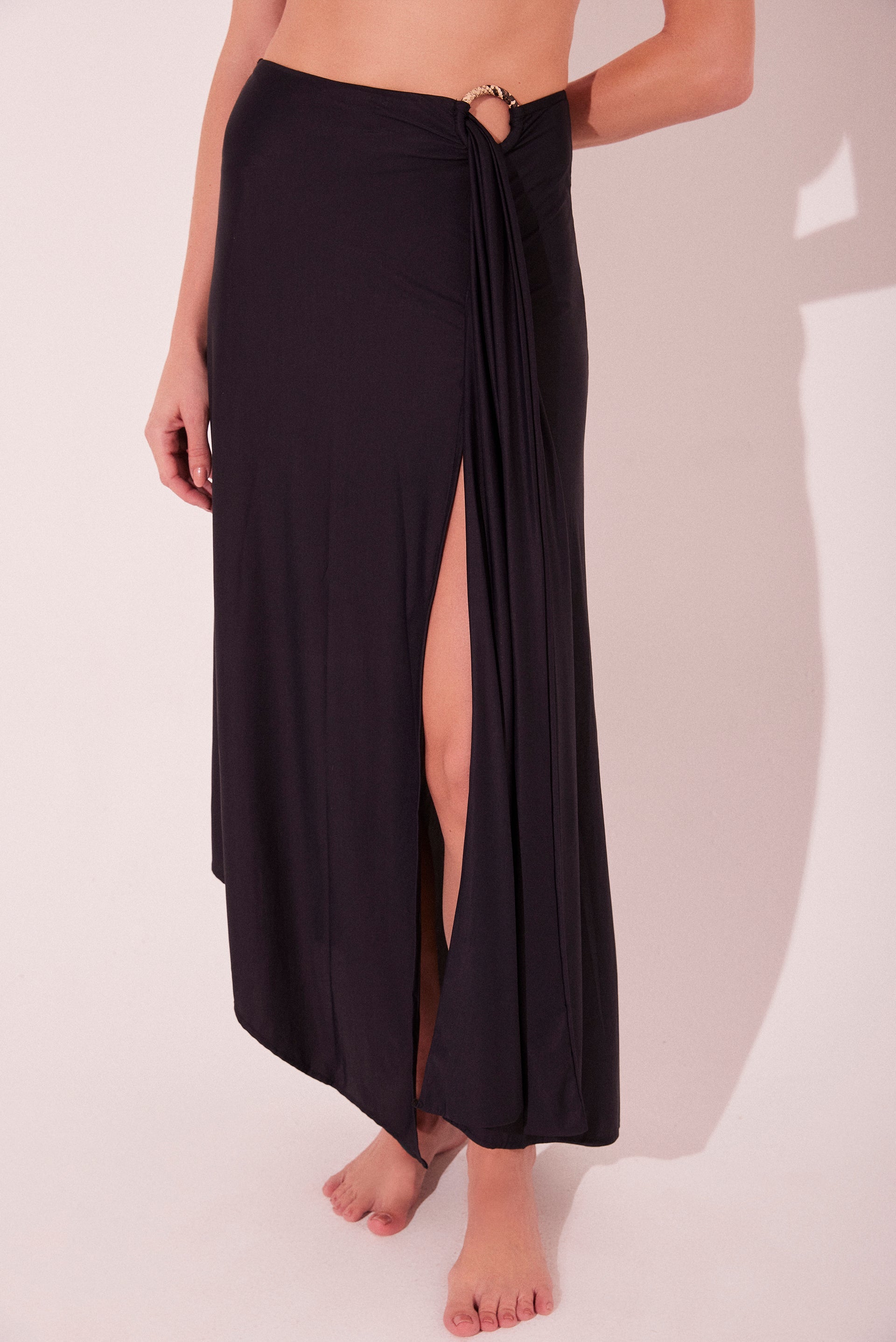 Agua De Coco Python Detailed Long Skirt E5440A2141