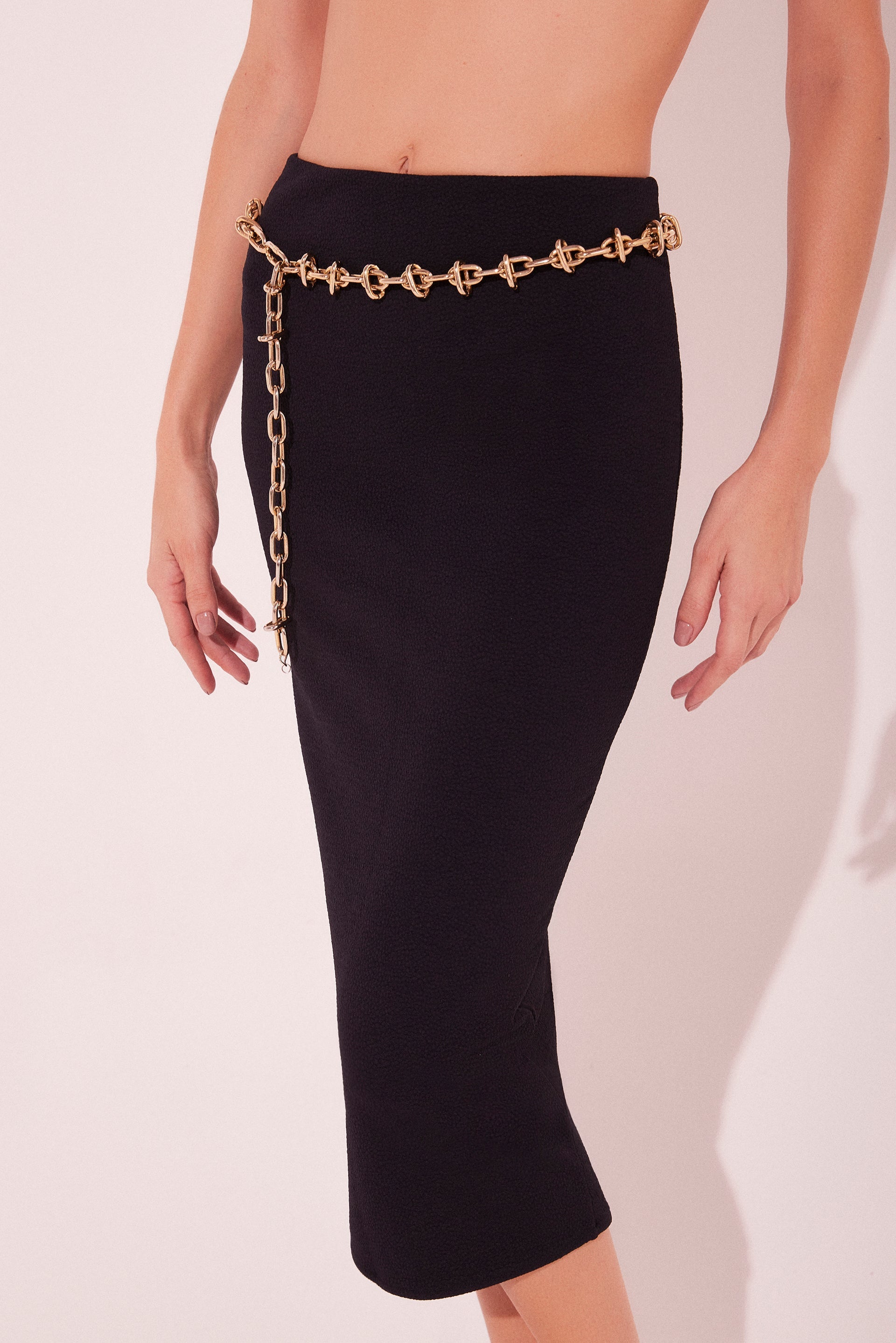 Agua De Coco Basket Weave Midi Skirt E5484A2130