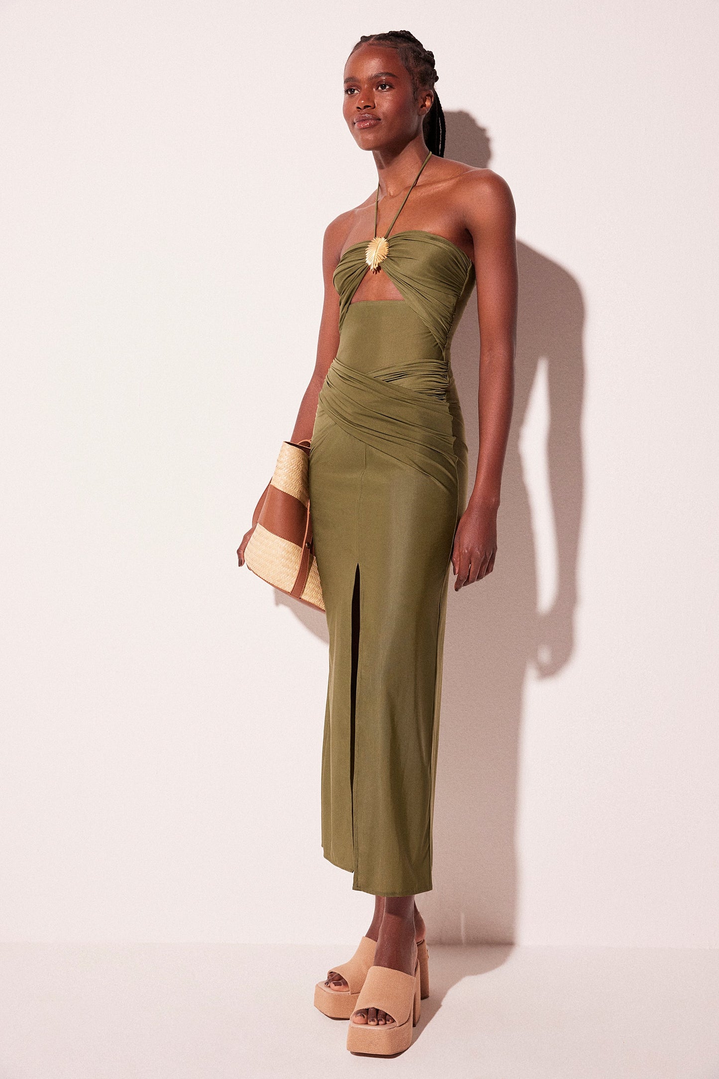 Agua De Coco Baoba Side Slit Long Skirt E5538A2258