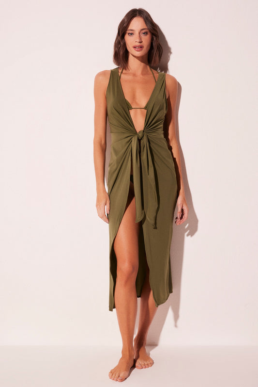 Agua De Coco Baoba With Ties Midi Cape E6163A2258