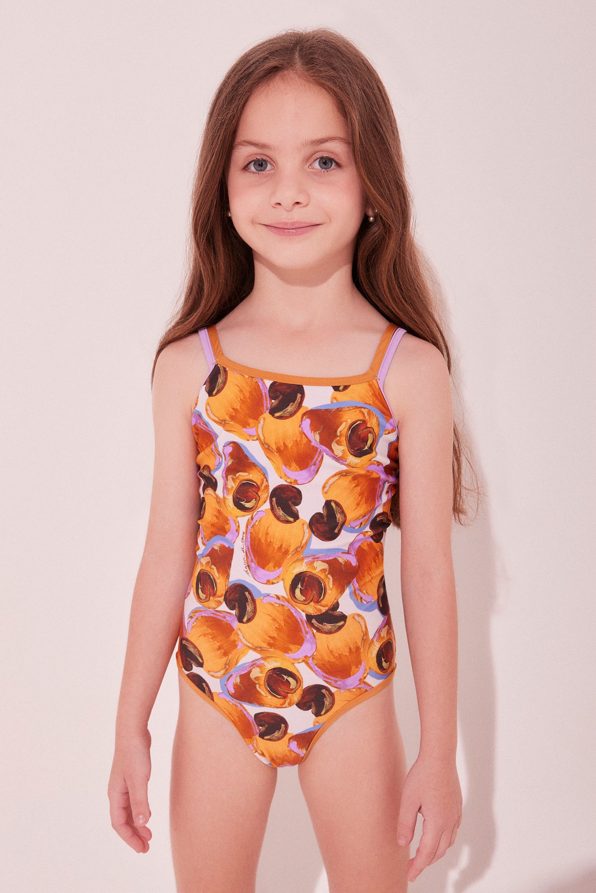 Agua De Coco Cashew Reversible With Ties Kids One Piece T-Shirt M522I2142