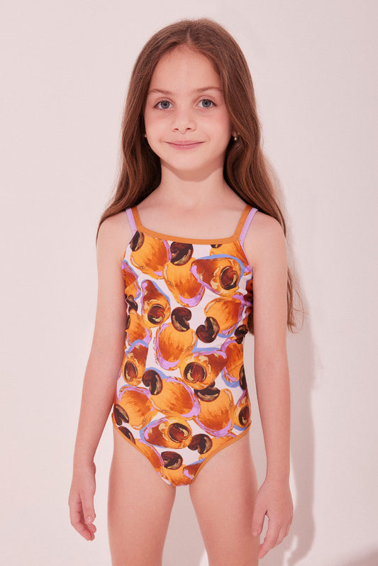 Agua De Coco Cashew Reversible With Ties Kids One Piece T-Shirt M522I2142