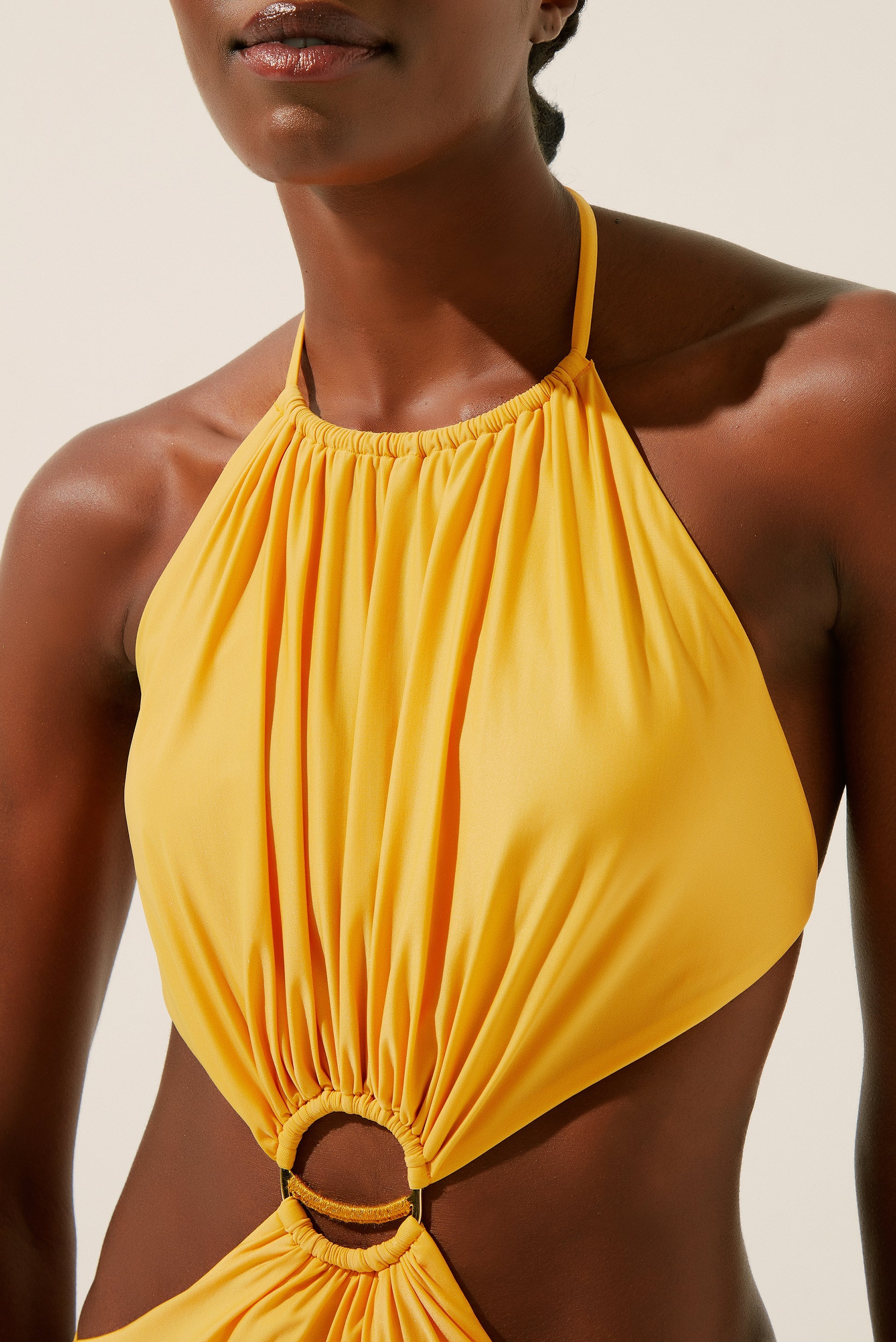 Agua De Coco Sunflower Cut-Out One Piece With Embroidered Hoop M780A1345