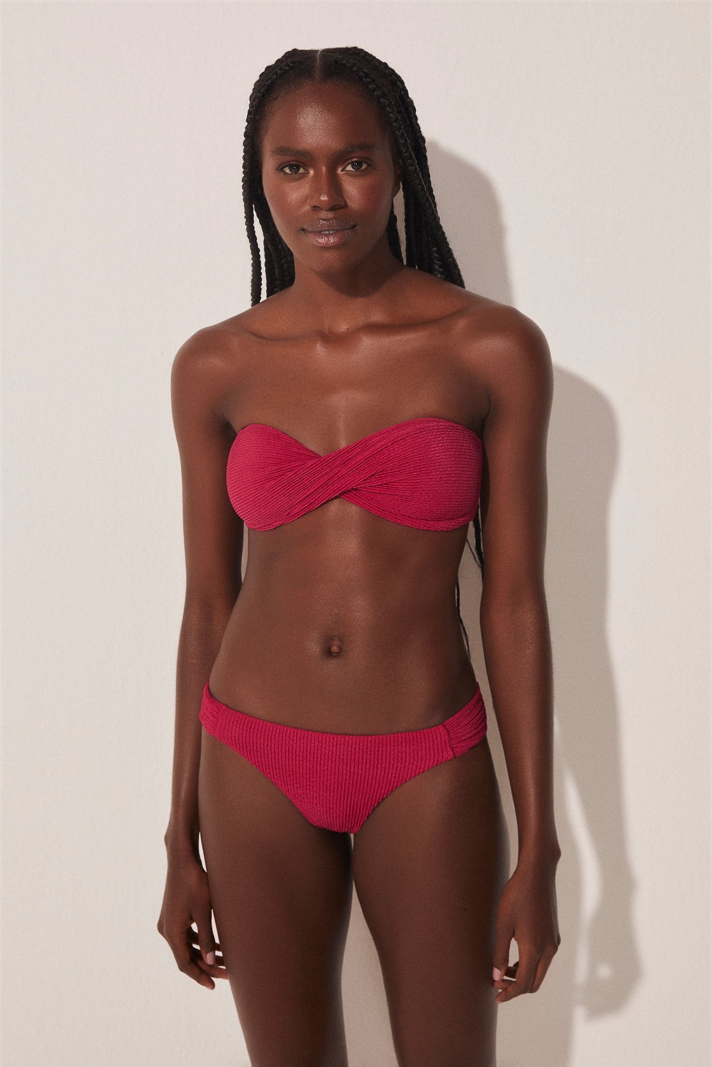Agua De Coco Lychee Twisted Bust Bandeau Bikini Top S1614B1653