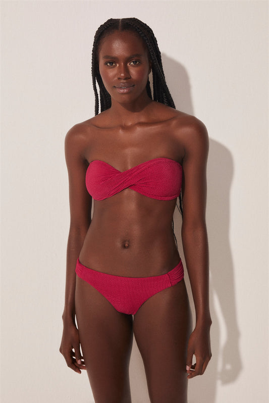 Agua De Coco Lychee Twisted Bust Bandeau Bikini Top S1614B1653