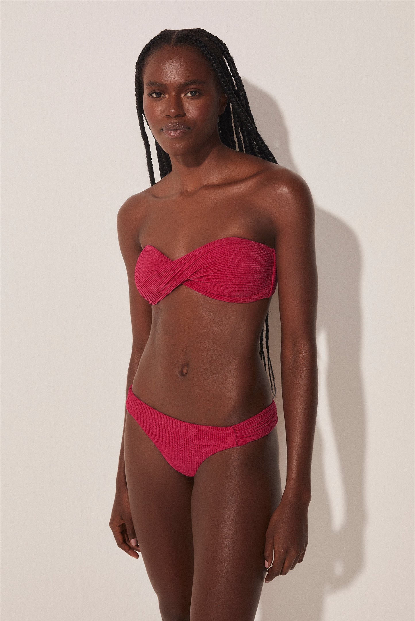 Agua De Coco Lychee Twisted Bust Bandeau Bikini Top S1614B1653