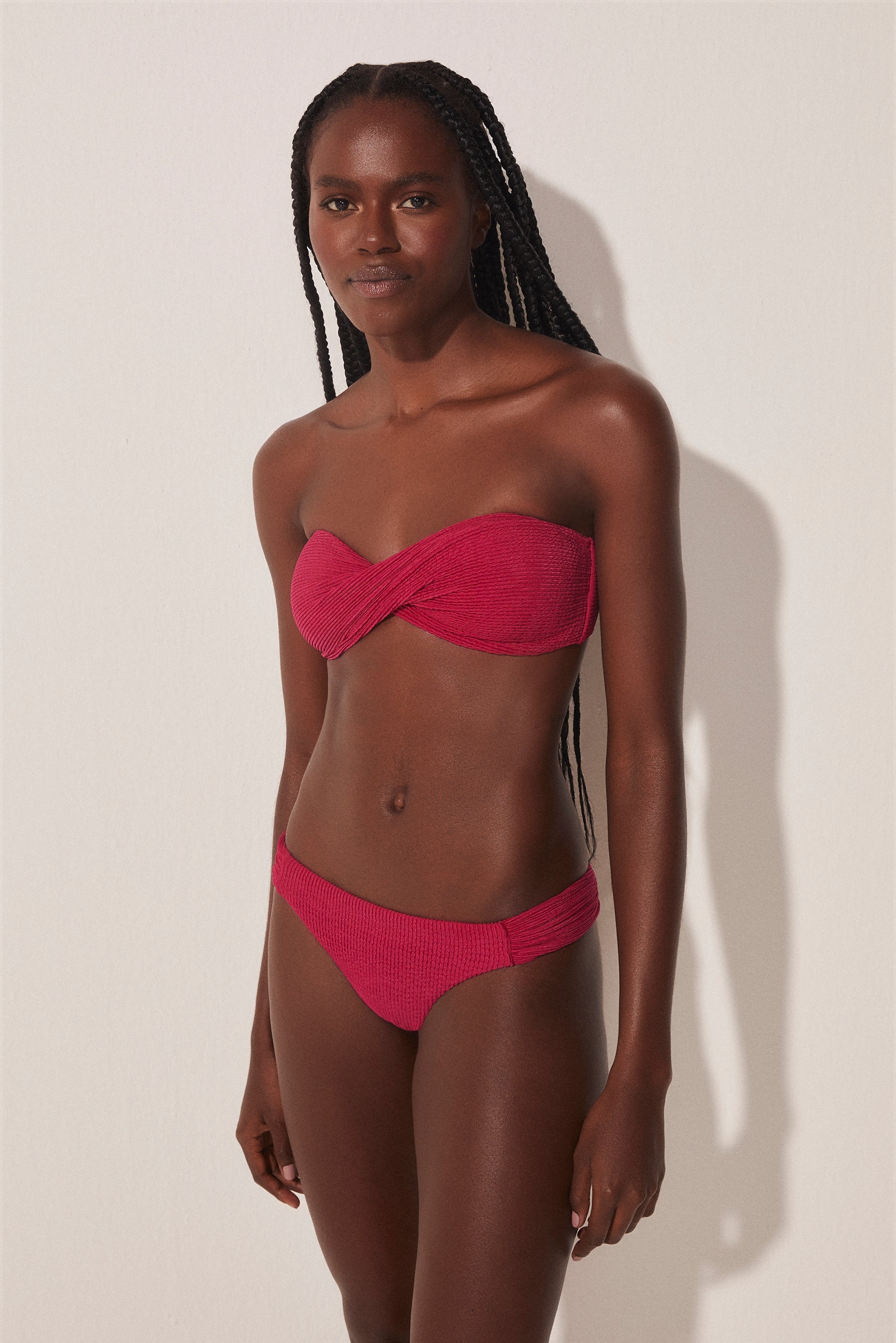 Agua De Coco Lychee Twisted Bust Bandeau Bikini Top S1614B1653