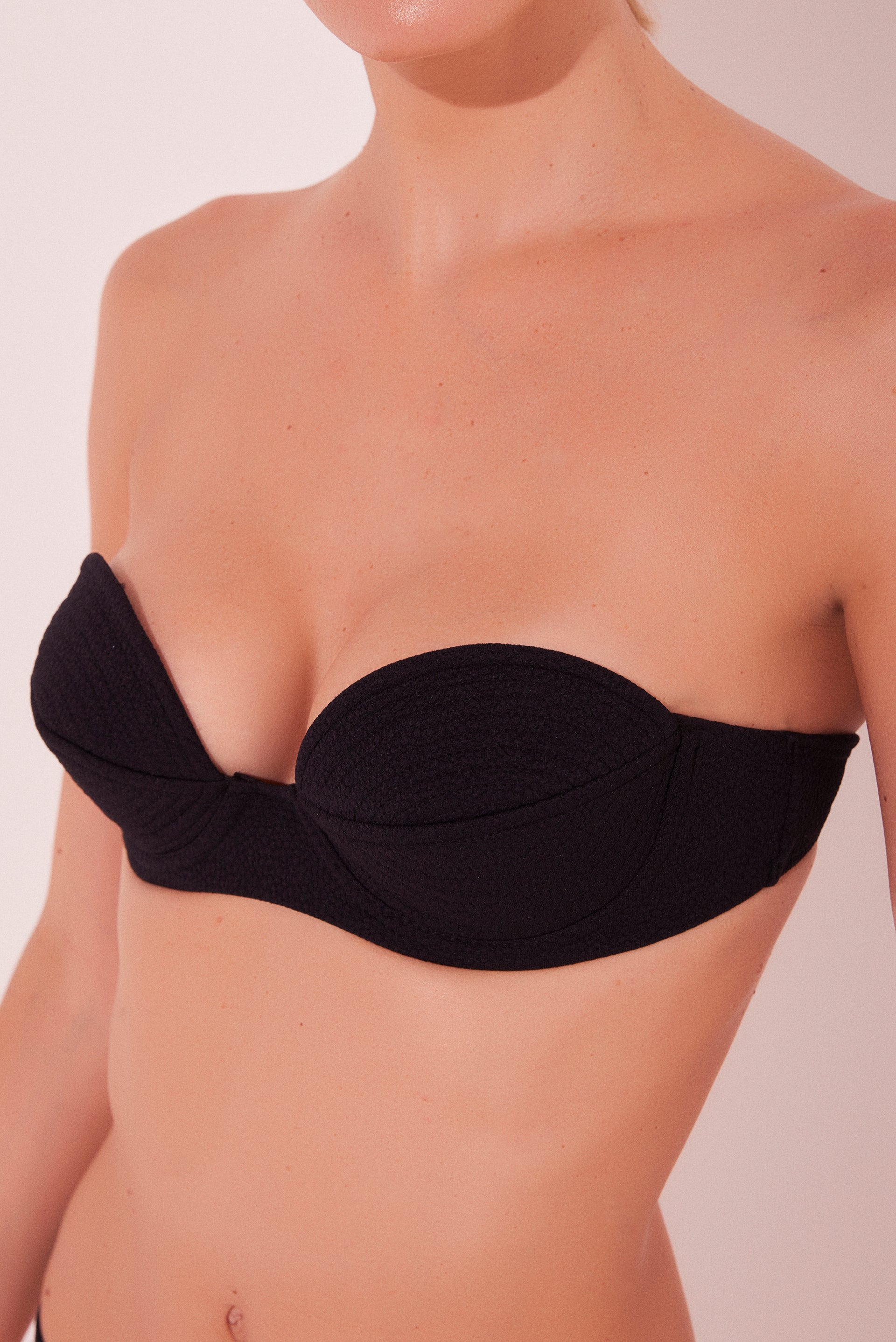 Agua De Coco Basket Weave With Matelassé Demi Cup Bikini Top S1978B2130