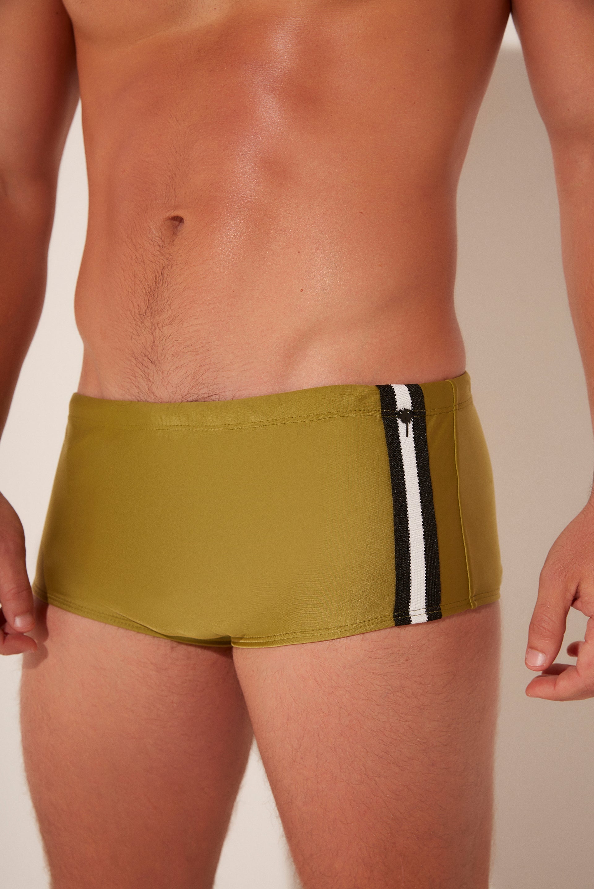 Agua De Coco Solid Detailed Wide Side Swim Briefs S222Sm44