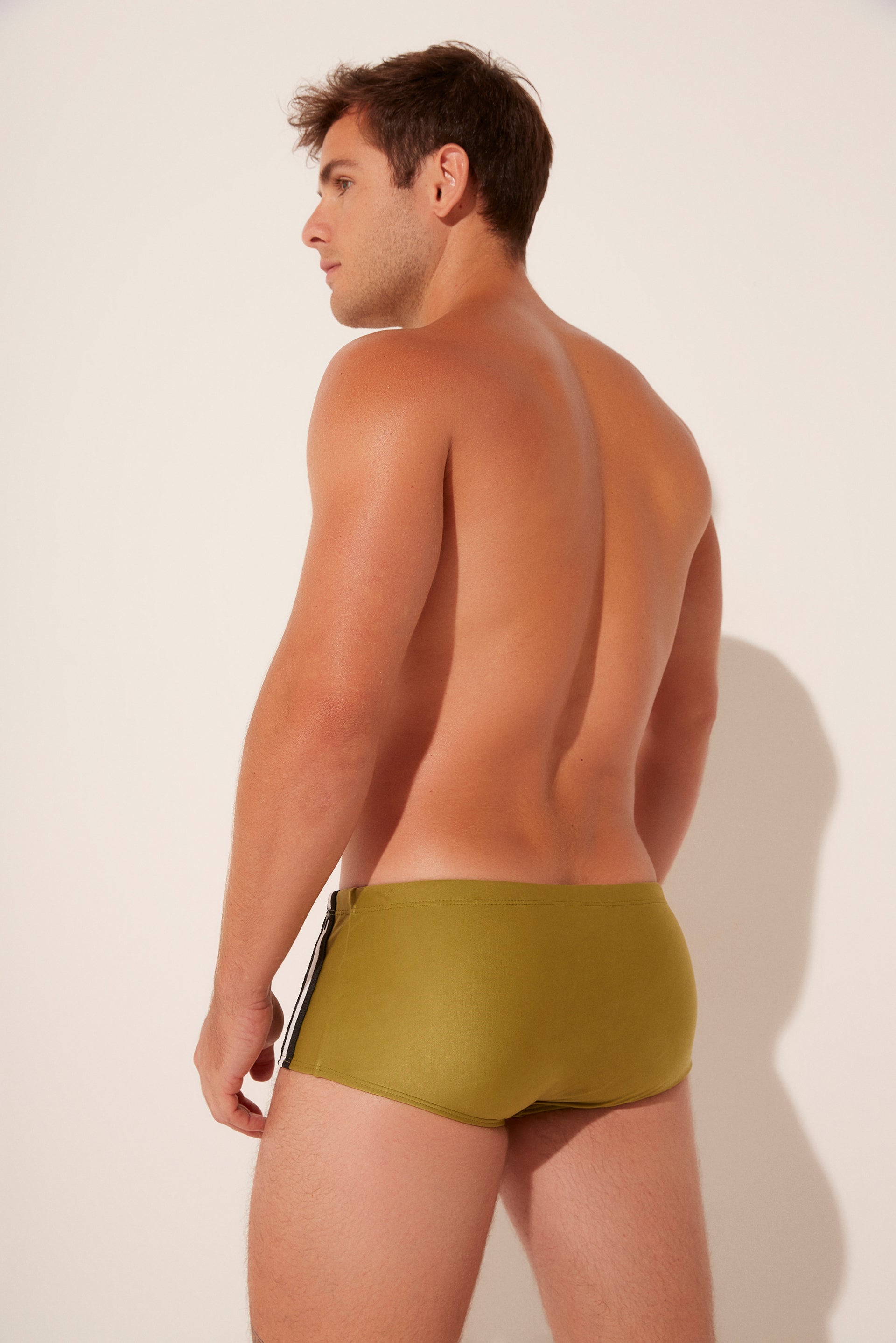 Agua De Coco Solid Detailed Wide Side Swim Briefs S222Sm44