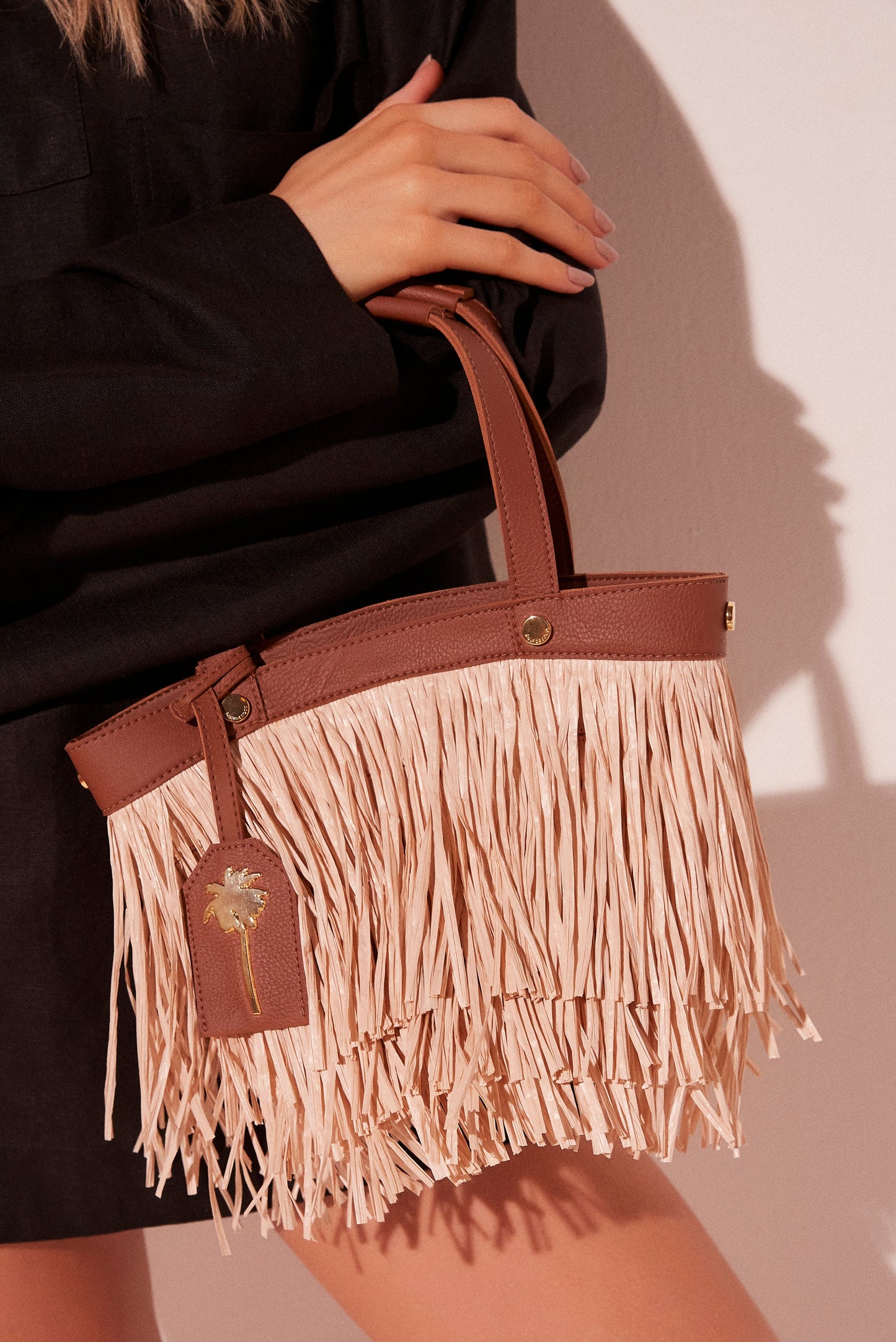 Agua De Coco Radiant Accessories Raffia Mini Tote Bag T503A2127